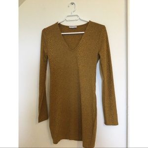 Zara medium mustard yellow snake pattern dress